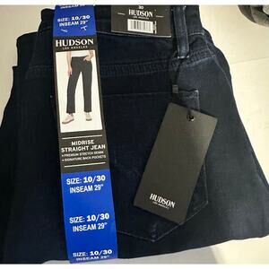 Hudson Women's Midrise Straight Jean Prem Stretch - Signature Back Pocket - NWT